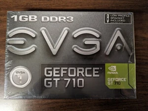 EVGA Nvidia GeForce GT 710 1GB DDR3 Graphics Card BRAND NEW SEALED - Picture 1 of 2