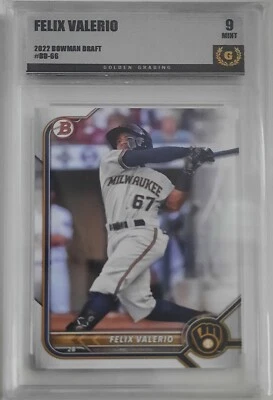 Felix Valerio 2022 Bowman Draft Prospects #BD-66 Golden Grading (GG) 9 Mint - Image 1 of 2