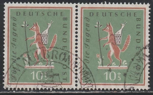 Germany 1958 SC# B360 - "The Fox who Stole the Goose" - One Pair Used Lot # 566 - Picture 1 of 2