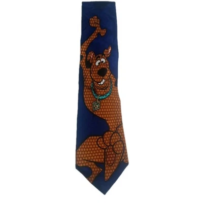 Cartoon Network Scooby-Doo Silk Neck Tie Blue 2004 Hanna-Barbera  - Image 1 of 4
