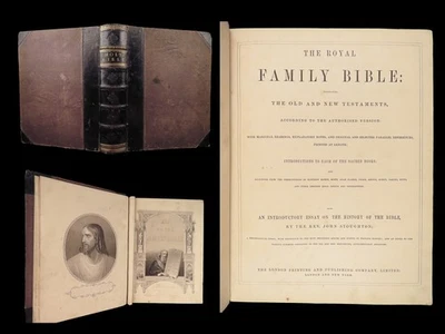The Royal Family Bible | Holy Bible, 1860 – Folio Leather with Maps and Plates - Image 1 of 4