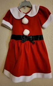 Mädchen Weihnachtsmann Kleid Fun Shack Größe 1-2 Jahre Verschluss Klettverschluss gebraucht  - Bild 1 von 4