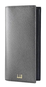 [Dunhill] Long Wallet with Coin Purse Cadogan Leather Men's Olive Gray DU24R2100 - Picture 1 of 7