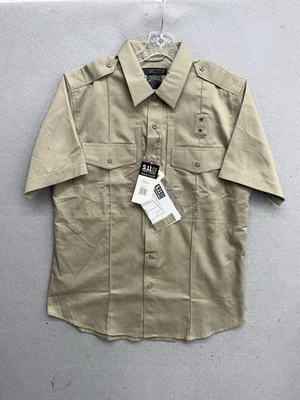 NUEVO CON ETIQUETAS 511 Camisa Táctica Para Hombres Talla M Beige Clase B Uniforme Manga Corta Bolsillos Foto 1 de 4