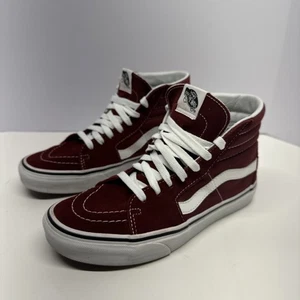Sneakers Vans Old Skool SK8 Hi Top scamosciate rosso bordeaux M 6,5 W 8 - Foto 1 di 21