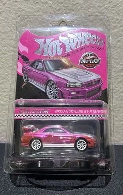 Hot Wheels RLC Exclusive Pink Nissan Skyline GT-R (BNR34) - Image 1 of 2