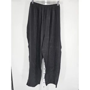 Coldwater Creek Womens Sz XL 100% Silk Pull On Dress Pants Black - Picture 1 of 4