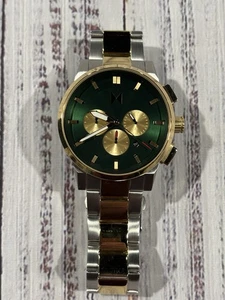 Mens MVMT Chrono Watch 45mm Gold Green Excellent Condition - Picture 1 of 4