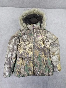 Realtree Jacket Womens Small Camo Hooded Puffer Pink Fleece Lined Outdoors Coat - Picture 1 of 19