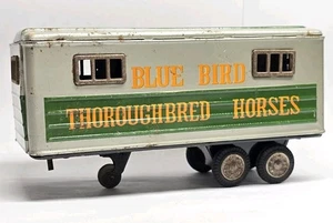 1960s Shioji Shoten Tin Litho #7 Thoroughbred Horse Trailer Friction Truck Japan - Bild 1 von 9