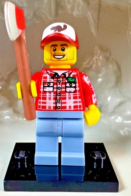 LEGO (8805) CMF Serie 5 Leñador Minifigura col05-8 Completa con Accesorios Foto 1 de 4