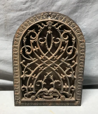 Grelha térmica antiga de ferro fundido 7x10 cúpula arqueada registro de parede antiga vintage 1756-25B - Imagem 1 de 4