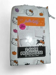 Hello Kitty 2-Pack Pillowcase 100% Cotton Pillowcases Halloween Pillow Cases - Picture 1 of 3