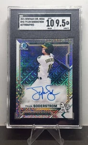 2021 Bowman Chrome Tyler Soderstrom Rookie Auto (RC) Megabox Refractor - A's - Picture 1 of 2