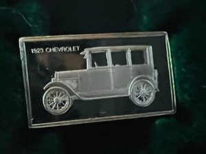 Franklin Mint Silver Bar Mini Ingot 1975 Centennial Car Classic 1923 Chevrolet - Picture 1 of 4