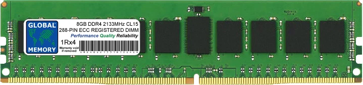 8GB 1x8GB DDR4 2133MHz PC4-17000 288-PIN ECC Inscrit Rdimm Serveur Mémoire RAM - Photo 1/1