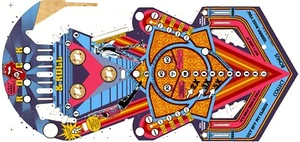 Máquina de pinball Rolling Stones superposición campo de juego impresa UV - inserciones transparentes - - Imagen 1 de 10