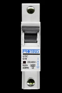PROTEUS 10 AMP CURVE C 6kA MCB CIRCUIT BREAKER 610C - Picture 1 of 6