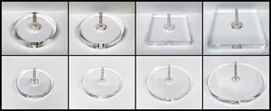 Lampenteile - ACRYL LAMPENBASEN - quadratisch oder rund - 5"", 6"", 7"" Größen (1 Stck.) - Bild 1 von 28