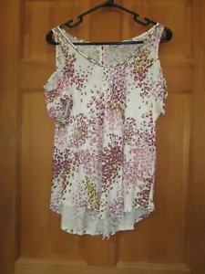 Women's Lucky Brand Large Open Shoulder Top, GUC - Picture 1 of 4