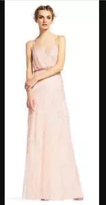 Adrianna Papell Cuentas Chaqueta Vestido 6 Nwt Colorete Estilo #09189118 Dama de - Imagen 1 de 3