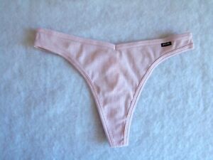 New Victoria’s Secret PINK Logo Light Pink  Cotton Thong String Panties