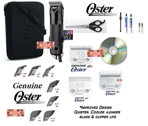 OSTER GOLDEN PET GROOMING A5 Clipper KIT-Cryogen-X 10,7F&40 Blade,GUIDE COMB SET - Picture 1 of 10