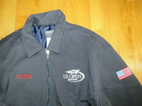 Roots 2002 US Open TENNIS (MED) Jacket PETE SAMPRAS and SERENA WILLIAMS Winners Cover