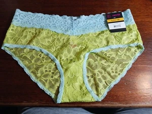 No Boundaries Stretch Lace Hipster Panties Size L Blue and Green - Picture 1 of 2
