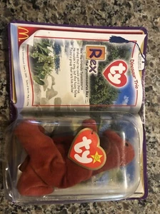 TY REX The Tyrannosaurus 1994 Mc Donalds Beanie Baby RARO TRIO DINOSAURO IN PENSIONE - Foto 1 di 3