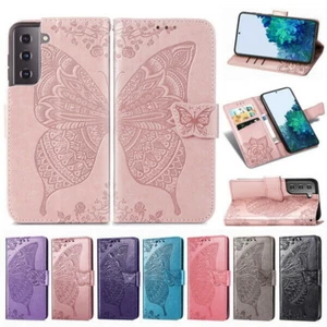 Etui Portefeuille Téléphone Cuir Papillon pour Samsung S22 S21 Ultra A22 A82 A32 A73 5G - Photo 1 sur 54