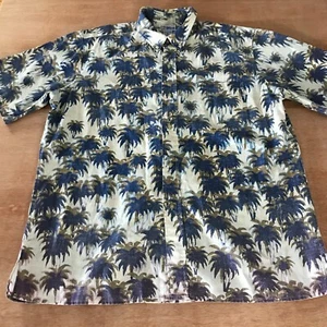 Vintage Reyn Spooner Hawaiian Shirt Men XL Blue Floral Button Down Pocket - Picture 1 of 13
