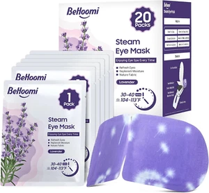 20 Packs Steam Eye Mask, Lavender Heated Eye Mask Disposable Warm Compress for E - Picture 1 of 6