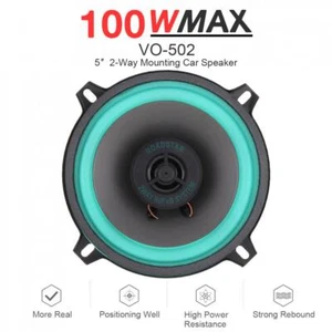 1x 5 Inch 100W 2-Way HiFi Coaxial Car Audio Stereo Speaker Full Range Ultra-thin - Picture 1 of 12