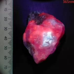 Sodalite fluorescent glowing UV reactive rough mineral specimen 352ct - Foto 1 di 8