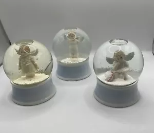 Hutschenreuther Christmas Snow Globes Angels Lot Of 3 Different Designs Vintage - Picture 1 of 22