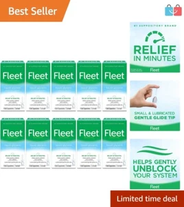 Liquid Glycerin Suppositories - 4 Count (Pack of 10) for Constipation Relief - Picture 1 of 9