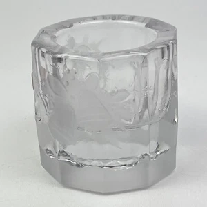 STUDIO NOVA Clear Glass Votive Etched Candle Holder Christmas Bells 3x3” - Picture 1 of 15