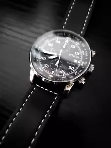 ️🔥BRAND NEW Citizen Eco-Drive Chronograph Men's Aviator Watch CA0695-17E - Picture 1 of 4