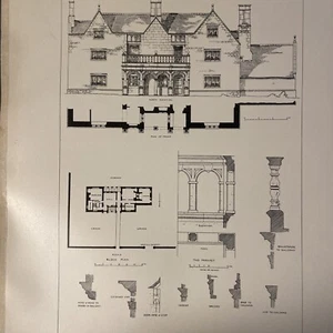 Circa 1890 Architectural Details; Renaissance Period in England; As Is - Picture 1 of 10