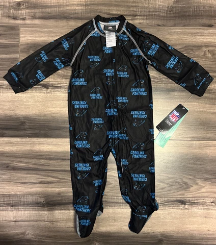 Carolina Panthers Infant Pajamas Sleeper 18 Months NFL Team Apparel BNWT Cover
