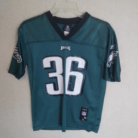 Philadelphia Eagles Jersey Boys Medium (10/12) Green Reebok NFL Brian Westbrook Cover