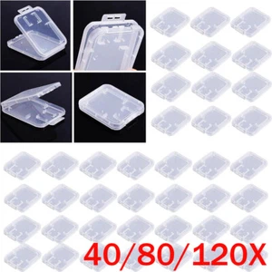 40/80/120 PCS Case Holder for Micro SD SDHC Memory Card Box Storage Hard Plastic - Picture 1 of 17