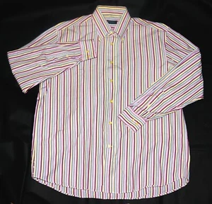 Canali Sportswear Men's Long Sleeve Button Down Striped Shirt Size XL - Picture 1 of 7