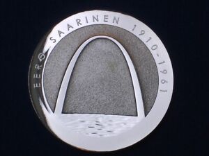 Finland 10€ Silver Proof 2010 Architect Eero Saarinen Centenary KM#151