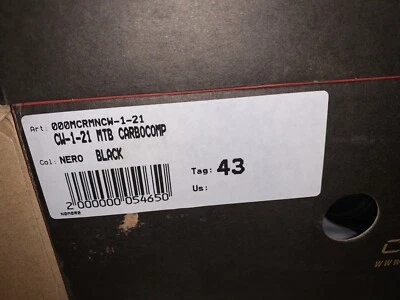 CRONO CW-1-21 MTB Carbocomp Zapatillas de Ciclismo Talla 43, Color Negro - Nuevas Foto 1 de 4