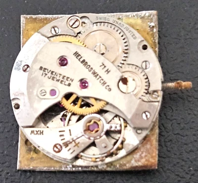 HELBROS 71H 17J SWISS WATCH MOVEMENT (BALANCE RUNS WITH ROTATION) LOT.125 - Image 1 of 3