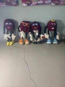 California Uvetta-Bendies-Plush-Applausi-1988-5,5"-6" Alto-Set di 4 - Foto 1 di 12