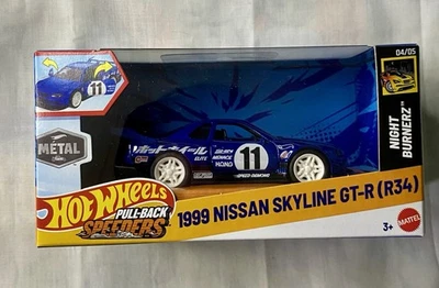 Nissan Skyline GT-R 1999 (R34) Hot Wheels 2025 Pull-Back Speeders  Foto 1 de 4