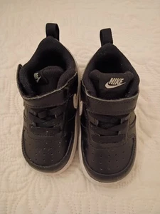 Nike Toddler Court Borough Low Black White Size 5C - BQ5453 002 - Picture 1 of 5